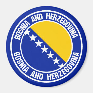 Bosnien und Herzegowina rundes Emblem Magnet