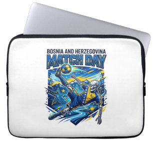 Bosnien und Herzegowina Spieltag Skelett Stürmer Laptopschutzhülle