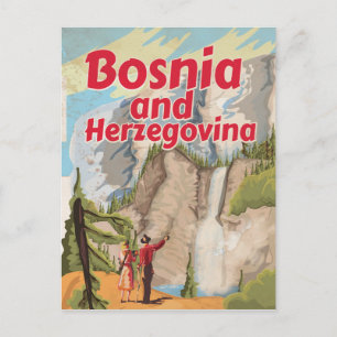 Bosnien und Herzegowina Vintage-Reiseposter Postkarte