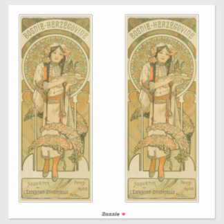 Bosnien und Herzegowina von Alphonse Mucha (1900) Aufkleber