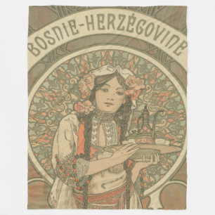 Bosnien und Herzegowina von Alphonse Mucha (1900) Fleecedecke