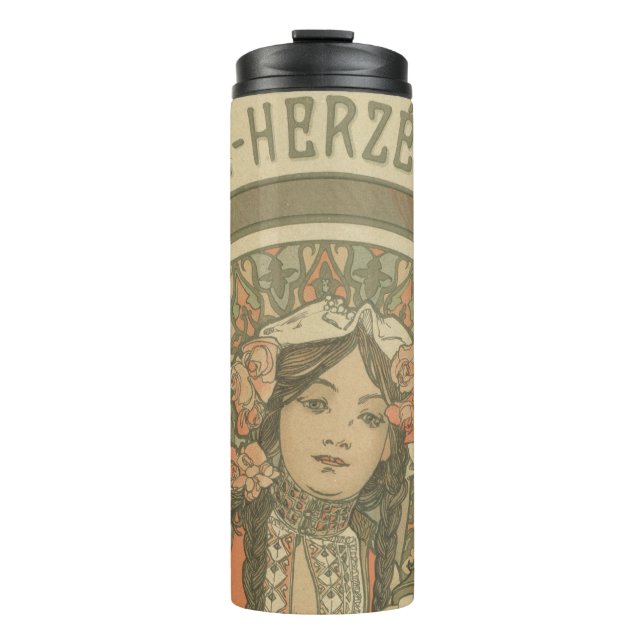 Bosnien und Herzegowina von Alphonse Mucha (1900) Thermosbecher (Vorderseite)
