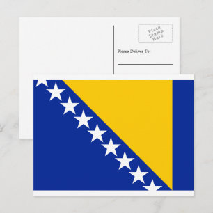 Bosnienflagge, Flagge von Bosnien und Herzegowina Postkarte