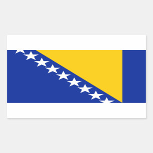 Bosnienflagge, Flagge von Bosnien und Herzegowina Rechteckiger Aufkleber