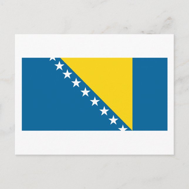 Bosnienflagge Postkarte (Vorderseite)