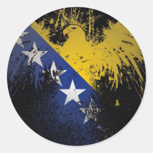 Bosnienflagge Runder Aufkleber