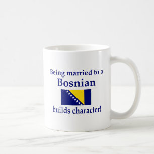 Bosnier errichtet Charakter Tasse