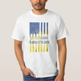 bosnisch-amerikanischer Flag-T - Shirt