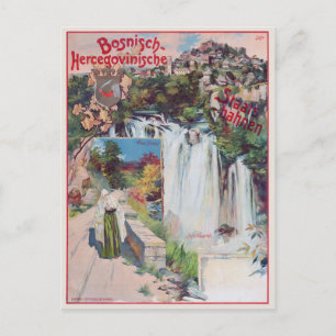 Bosnisch-Hercegovinische Staatsbahnen Poster 1901 Postkarte