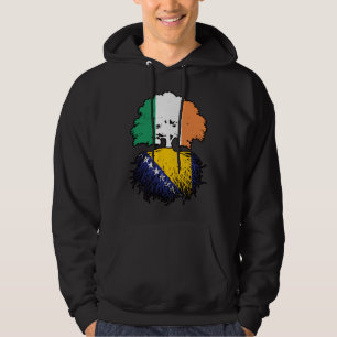 Bosnisch-irische Tree-Roots-Flagge Hoodie