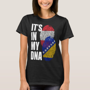 Bosnisch-Österreichischer Mix-DNA-Flagge-Erbe T-Shirt