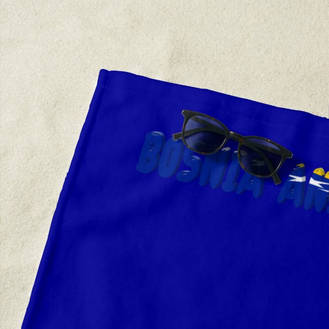Bosnische Flagge Strandtuch (Beispiel)