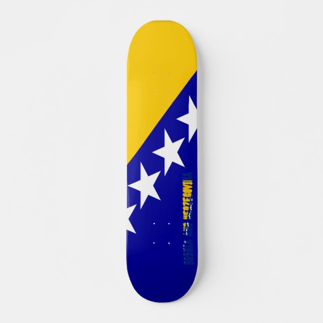 Bosnische glatte Flagge Skateboard (Vorne)