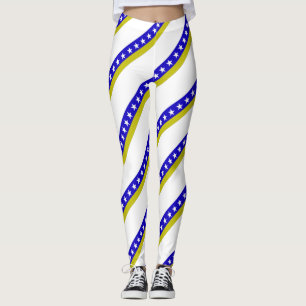 Bosnische Streifenflagge Leggings