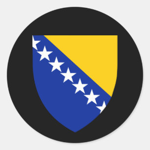 Bosnische Wappen - Bosnien und Herzegowina Runder Aufkleber