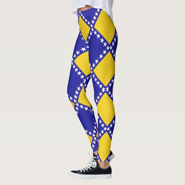 Bosnischer Flaggenverlauf Leggings (Links)