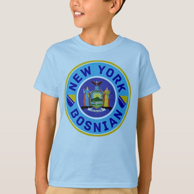 bosnischer New Yorker Amerikaner T-Shirt (Vorderseite)