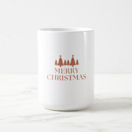 Bosque de Árboles de Navidad con Brillo Oro Rosado Kaffeetasse