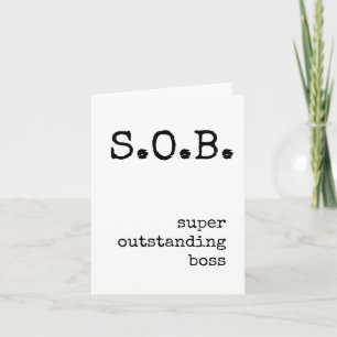 Boss Aufwertung, lustige, sarkastische Karte