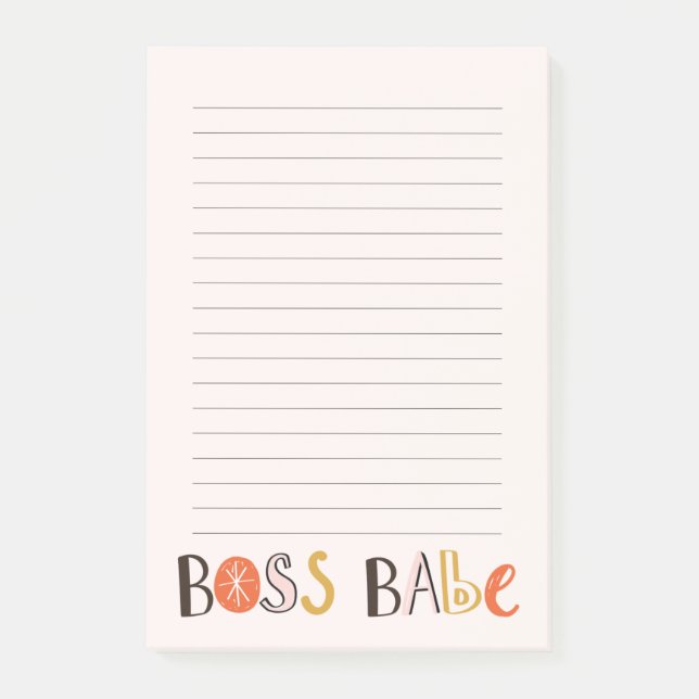Boss Babe benutzerdefinierter magnetischer Notepad Post-it Klebezettel (Vorderseite)