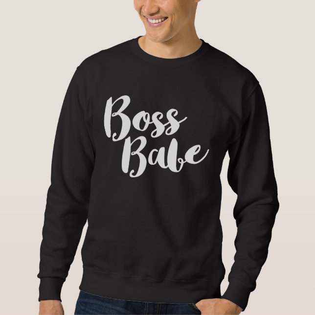 Boss Babe  cute women s strength girl power solida Sweatshirt (Vorderseite)
