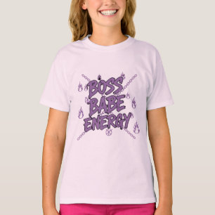Boss Babe Energie – weiße Power Tee