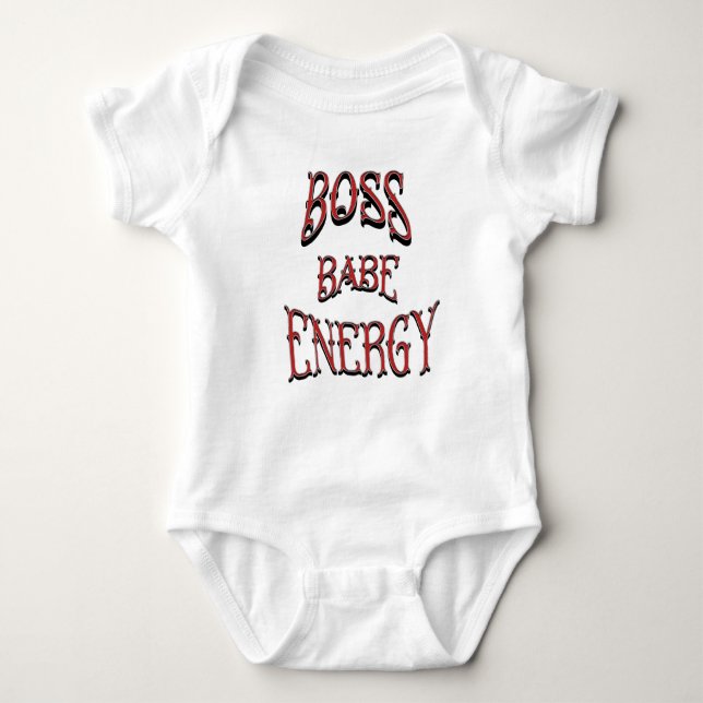 Boss Babe Energy Baby Strampler (Vorderseite)