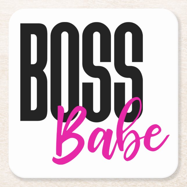 Boss Babe Entrepreneur Success Goals Dreams Mama Rechteckiger Pappuntersetzer (Vorderseite)