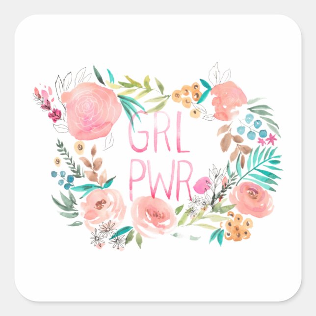 Boss Babe Ii Quadratischer Aufkleber (Vorderseite)