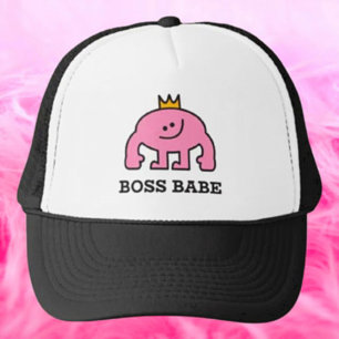 Boss Babe Krone Rosa Figur Trucker-Mütze Truckerkappe