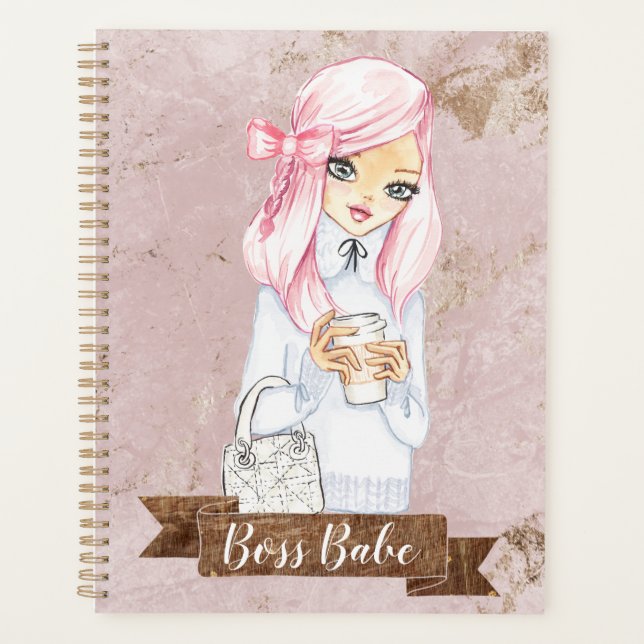 Boss Babe Planner Notebook für Boss Girls Planer (Vorderseite)
