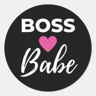 Boss Babe Runder Aufkleber