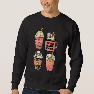 Boss Babe Treibstoff Kaffee Bossy Girl Handgezeich Sweatshirt