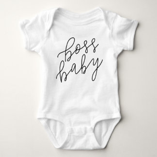 Boss Baby Hand Letted Baby Strampler