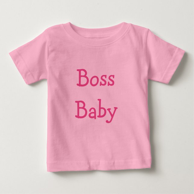 Boss Baby (rosa Buchstaben)* T-shirt (Vorderseite)