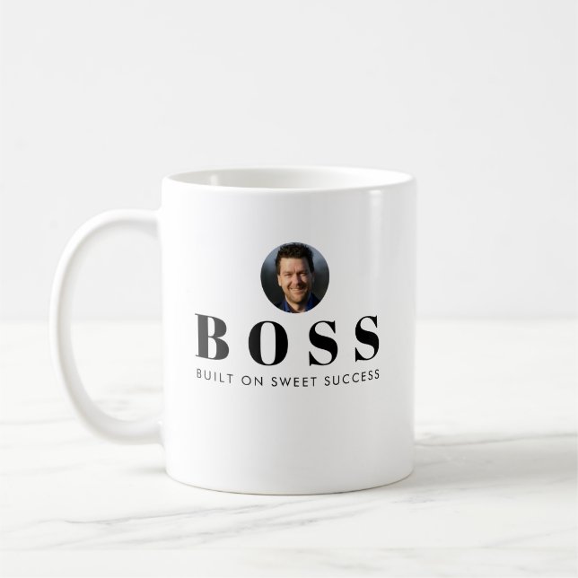 BOSS: Baut auf Sweet Success Tasse - Funny Boss Gi (Links)
