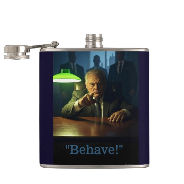 Boss benehmen sich umhüllt Flasche Flachmann (Geöffnet)