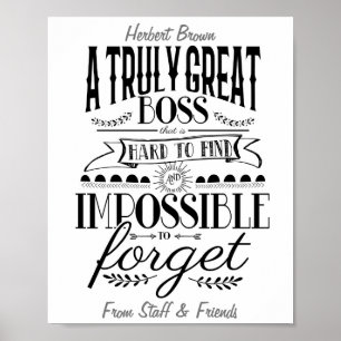 Boss-Bewertung Poster