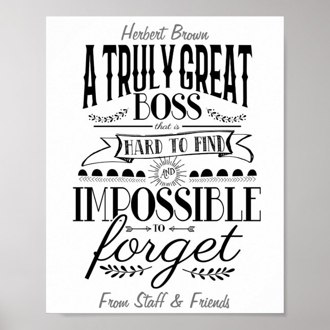 Boss-Bewertung Poster (Vorne)