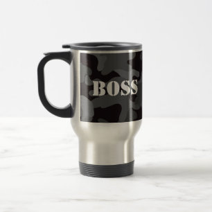 Boss Black Camouflage Beverage Reisecoffee Mug Reisebecher