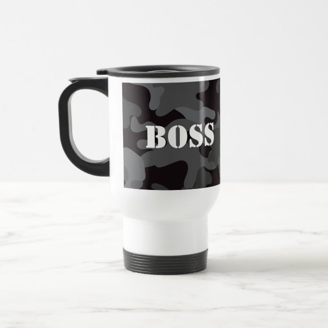 Boss Black Camouflage Beverage Reisecoffee Mug Reisebecher (Links)