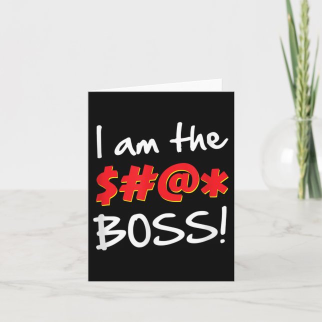 Boss, Bosses Spaß Zitat Grafisches Gag-Geschenk Karte (Vorderseite)