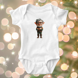 Boss Christmas Elf Baby Bodysuit Baby Strampler