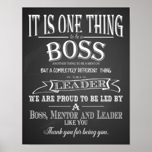 Boss Day danke Ihnen Geschenk Ruhestand Büro Dekor Poster