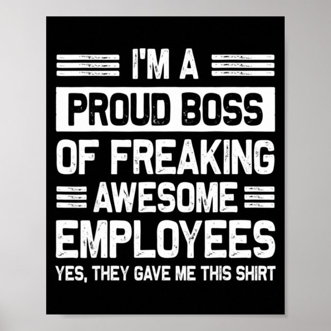 Boss Day Employee Appreciation Office Funny Boss  Poster (Vorne)