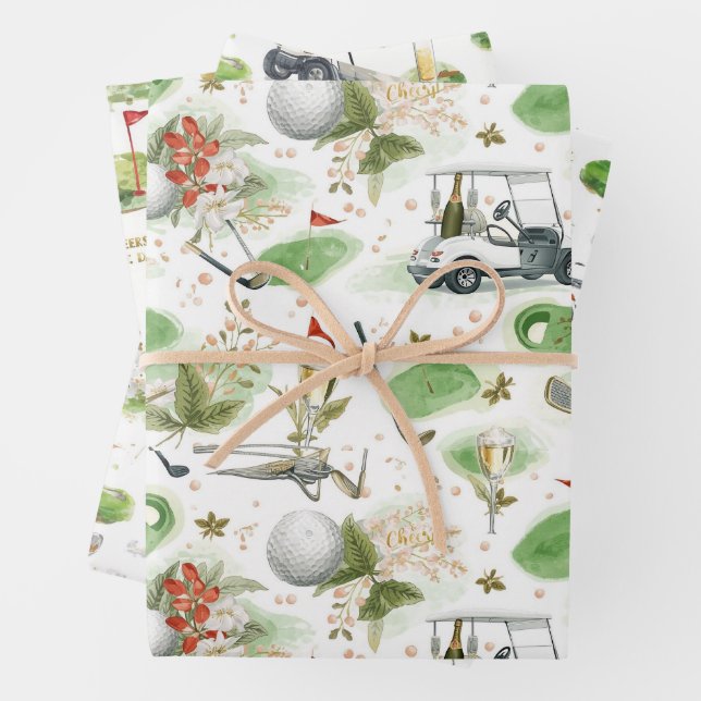 Boss Day für Golfer Geschenkpapier Set (Beispiel)