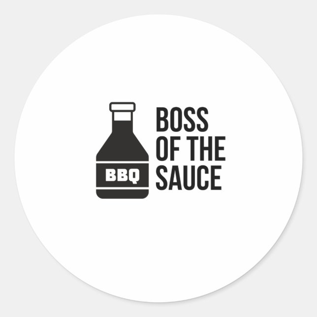 BOSS DER GRILLEN SAUCE RUNDER AUFKLEBER (Vorderseite)