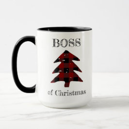 Boss der Karierten Weihnachtsbaum Funny Tasse