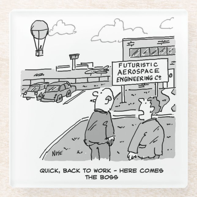 Boss der Luft- und Raumfahrtindustrie - Reise durc Glasuntersetzer (Vorderseite)