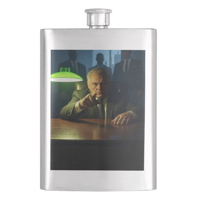 Boss Edelstahl-Flasche Flachmann (Vorderseite)